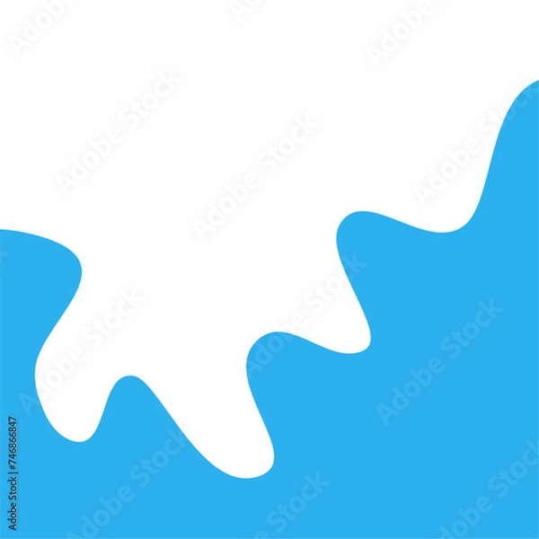 Fototapeta Blue Corner Wavy Border 