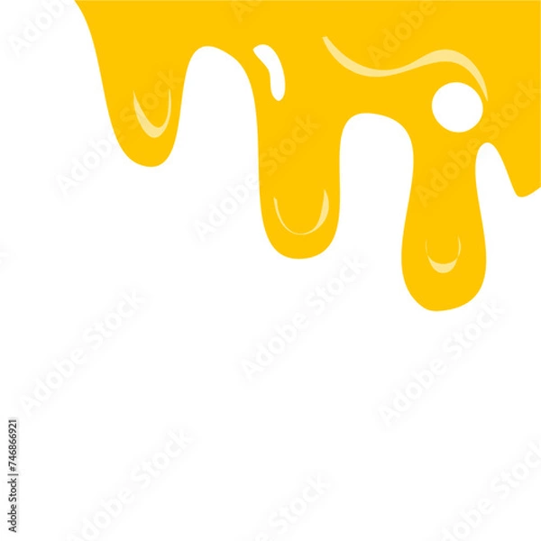 Fototapeta Yellow slime corner border