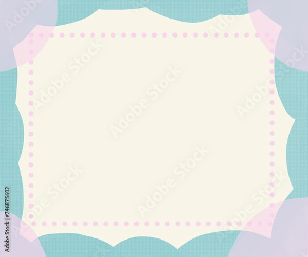 Fototapeta ガーリー風手書きイラストフレーム