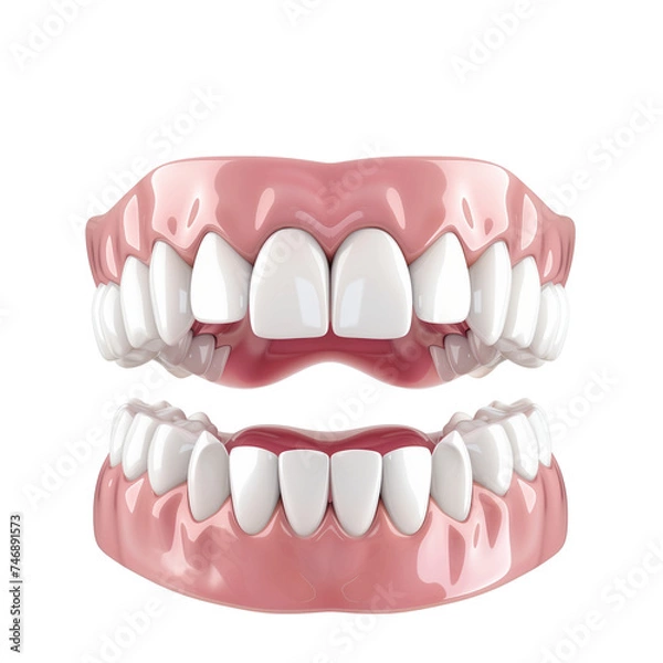 Obraz Teeth isolate on white background