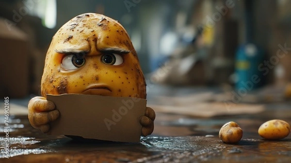 Obraz Angry potato. Created with generative AI.