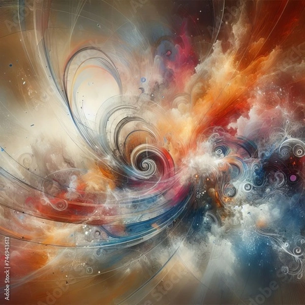 Fototapeta Fractal realms concept backdrop fantasy