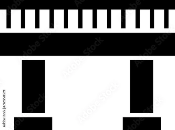 Fototapeta Bridge icon in flat style.