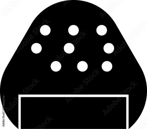 Obraz Dessert rice cake icon in flat style.