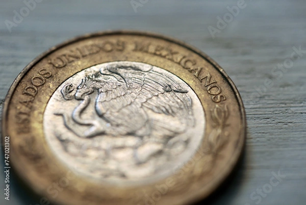 Obraz メキシコ通貨20ペソコインの表面