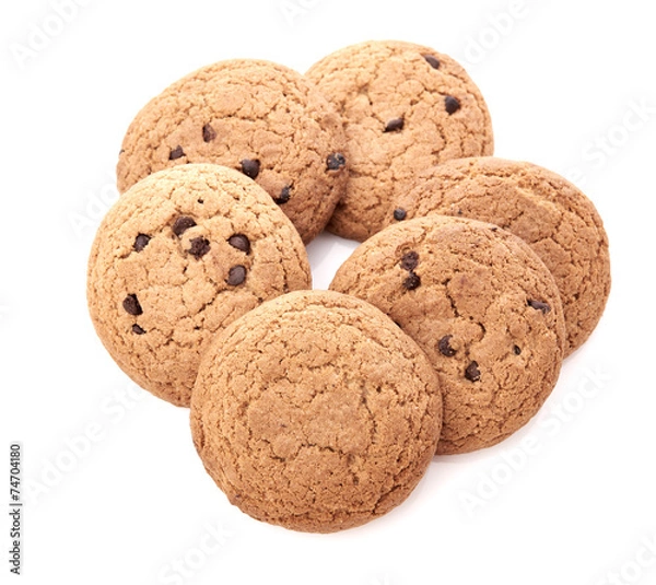 Fototapeta oat cookies on white background