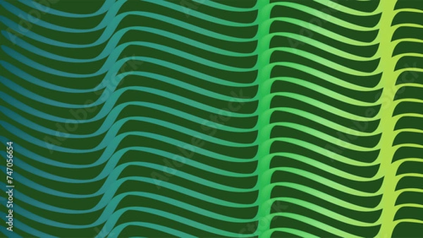 Obraz Green and yellow gradient wavy background