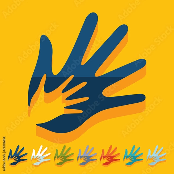 Fototapeta Flat design: hand