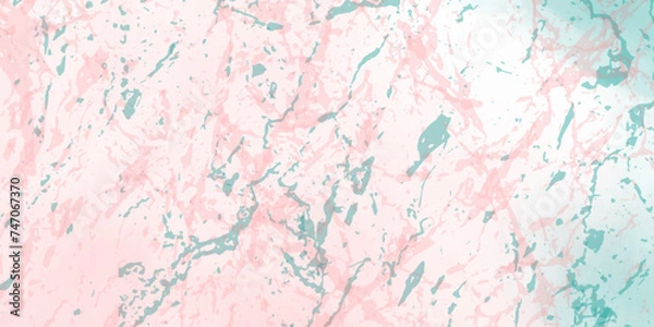 Obraz Abstract multicolor marble design background with space. Pink marble high resolution texture with seamless marble pattern design for interior. Bathroom and home decoration light pink and mint design.