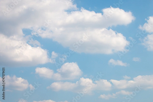 Fototapeta Bright sky background with white clouds.