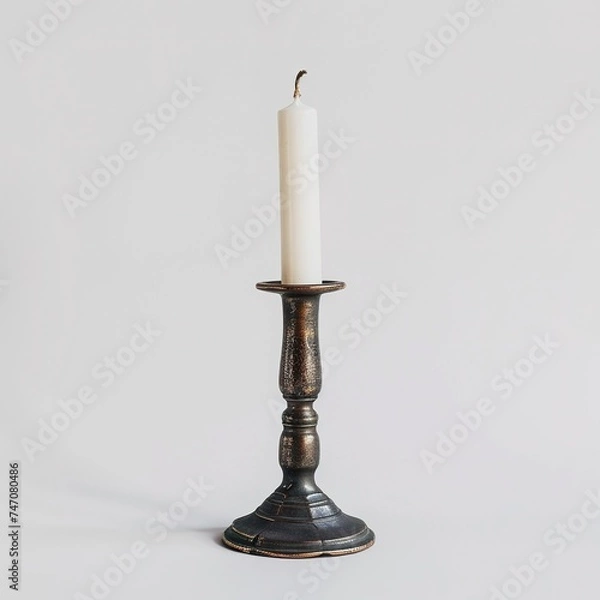 Fototapeta candlestick isolated on white