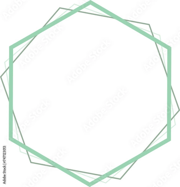 Fototapeta green hexagonal shape 