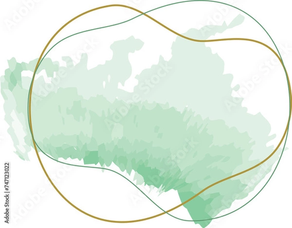 Fototapeta frame green and leaf background