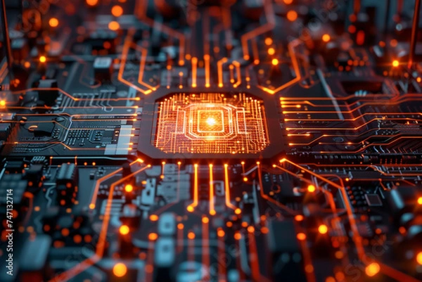 Obraz A quantum computer solving complex problems