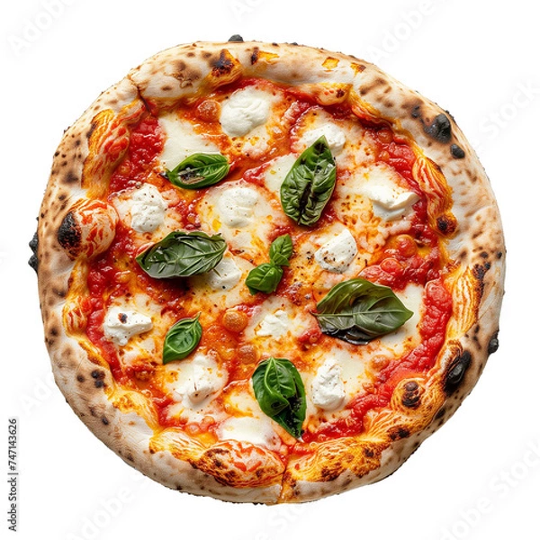 Obraz Neapolitan pizza Isolated on transparent background