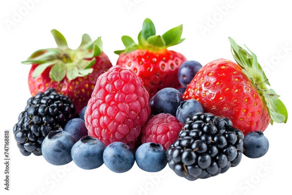 Fototapeta Raspberry isolated on white transparent background