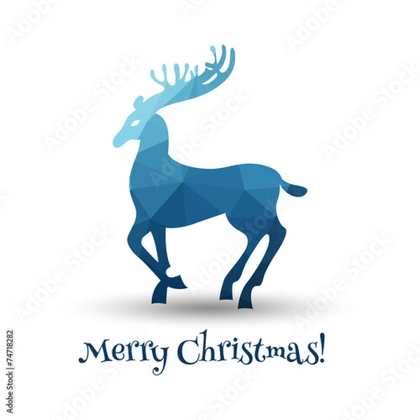 Fototapeta Abstract polygonal deer. Geometric hipster illustration.