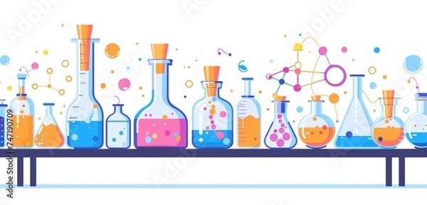 Obraz tubes with liquid