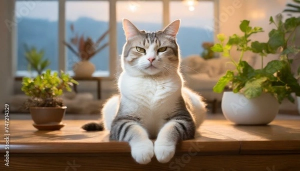 Fototapeta キリっとした猫ちゃん