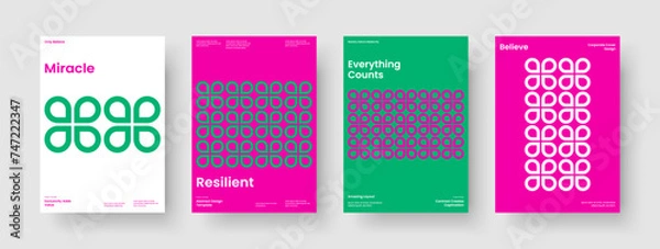 Fototapeta Geometric Brochure Design. Isolated Business Presentation Template. Abstract Book Cover Layout. Background. Banner. Report. Poster. Flyer. Newsletter. Journal. Catalog. Leaflet. Brand Identity