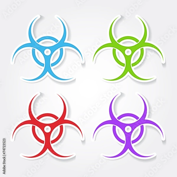 Obraz Biohazrd Sign Colorful Vector Icon Design