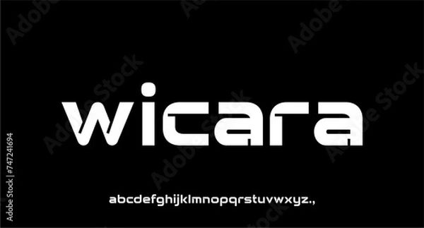 Obraz WICARA FONT VECTOR LOWERCASE LASER LINE