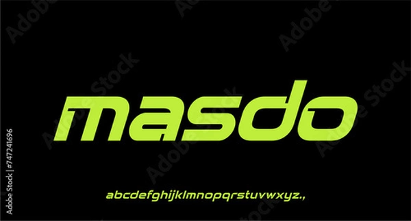 Obraz MASDO FONT VECTOR LOWERCASE LASER LINE ITALIC