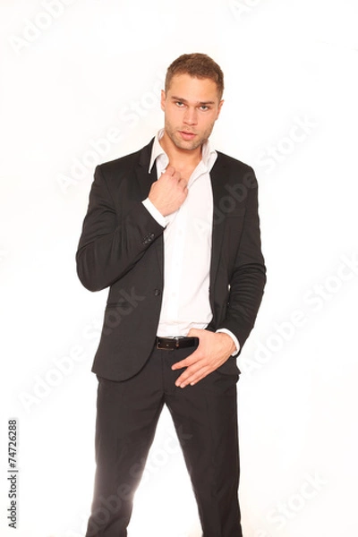 Fototapeta Junger Mann mit Sakko