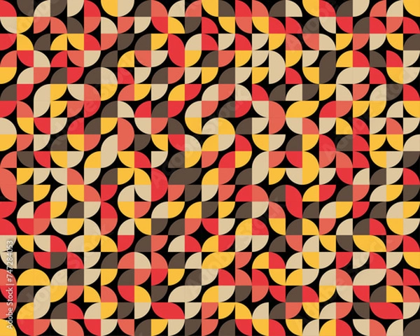 Fototapeta バウハウス風の赤いパターン背景