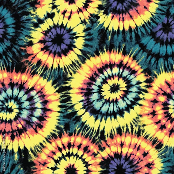 Obraz Tie dye pattern background. Watercolour abstract texture.