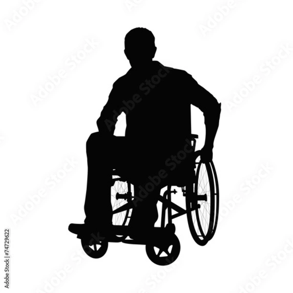 Fototapeta Rollstuhlfahrer