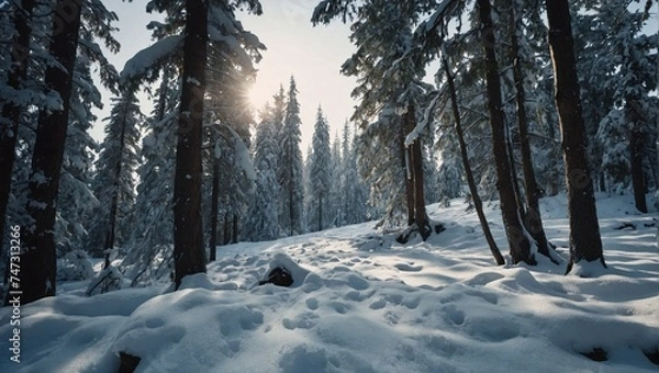 Obraz forest in winter