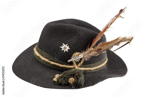 Obraz Tyrolean hat with a feather