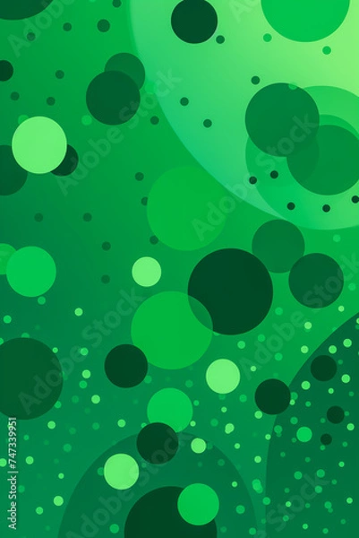 Fototapeta Abstract vertical green background with dots