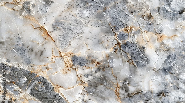 Fototapeta Raw granite rock surface in natural light, rough and unpolished, highlighting the rugged beauty and texture of the stone, background