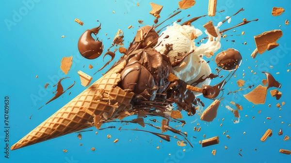 Obraz Explodierende Eiswaffel