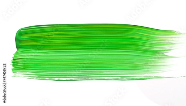 Fototapeta Green brush stroke isolated over white background,Green Brush Stroke Isolated On Transparent Background