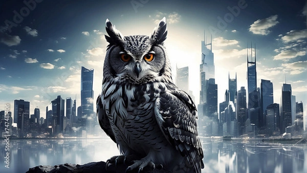 Obraz a owl exposure generative ai