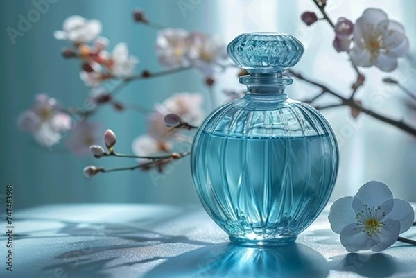 Fototapeta Luxury perfume. Background with selective focus and copy space
