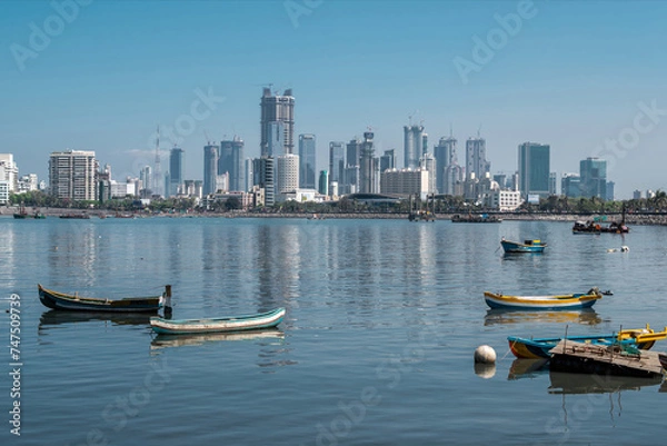 Obraz Mumbai skyline during daytime, Maharashtra, India.