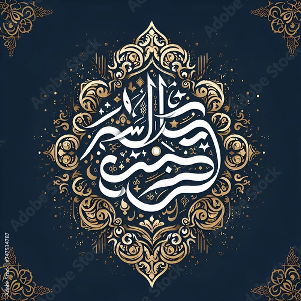 Fototapeta ramadan kareem calligraphy