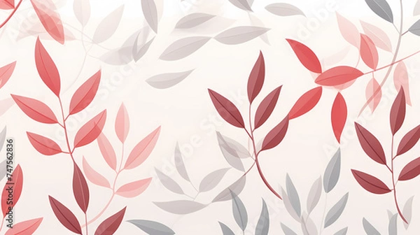 Obraz Abstract leaves background pattern in digital art