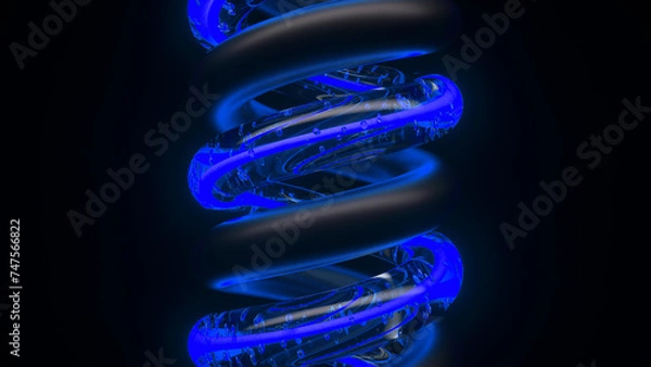 Fototapeta Spiraling Blue Lights