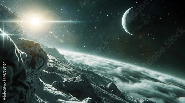 Obraz moon over the planet