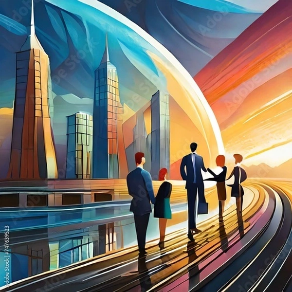 Obraz AIを活用する未来の社会をイメージ