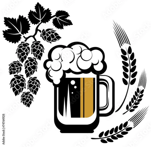 Obraz stylized beer glass