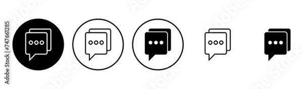 Fototapeta Chat icon set. speech bubble icon. comment icon vector. message. contact us