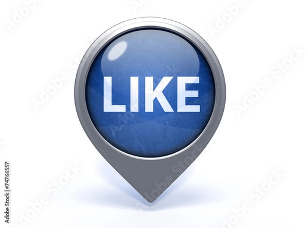 Obraz like circular icon on white background