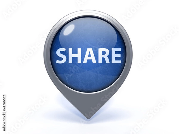 Obraz share circular icon on white background
