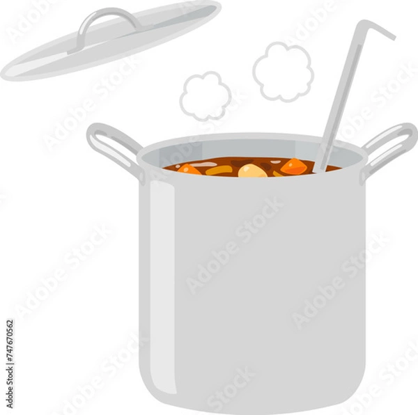 Obraz 寸胴鍋に入ったカレー